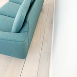 Danish Sofa on Teak Legs w/ New Teal Upholstery