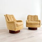 Pair of Swivel Rockers w/ New Upholstery - Attributed to Adrian Pearsall