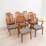 Set of 8 Danish Teak Dining Chairs w/ New Upholstery