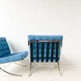 Pair of Vintage Barcelona Style Lounge Chairs