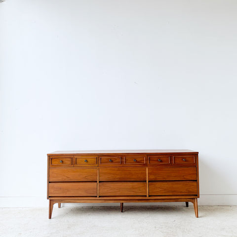 Mid Century 9 Drawer Dresser by Dixie