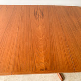 Danish Teak Oval Dining Table w/ 2 Leaves