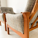 Pair of Danish Teak Cado Lounge Chairs with New Upholstery