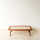 Mid Century Walnut Coffee Table w/ Tile Top