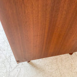 Mid Century Modern Walnut Highboy Dresser on Tapered Legs