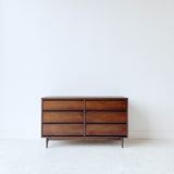 Mid Century Low 6 Drawer Dresser