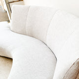 Vladimir Kagan Bilbao Sofa w/ New Light Grey Tweed Upholstery