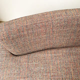 Mid Century 2 Part Sofa w/ New Rainbow Tweed Upholstery