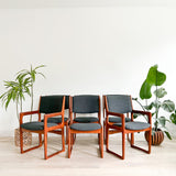 Set of 6 Danish Teak Dining Chairs - New Upholstery