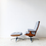 Heywood Wakefield Lounge Chair and Ottoman w/ New Upholstery