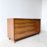 Mid Century Mahogany Dresser/Buffet w/ Sculpted Drawer Pulls