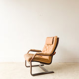 Mid Century Lounge Chair w/ Original Leather