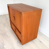 Dyrlund Media/Record Cabinet with Tambour Doors
