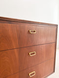 Mid Century 3 Drawer Walnut Dresser