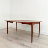 Danish Teak Dining Table w/ 2 Leaves by Arne Vodder