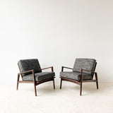 Pair of Kofod Larsen Lounge Chairs w/ New Upholstery