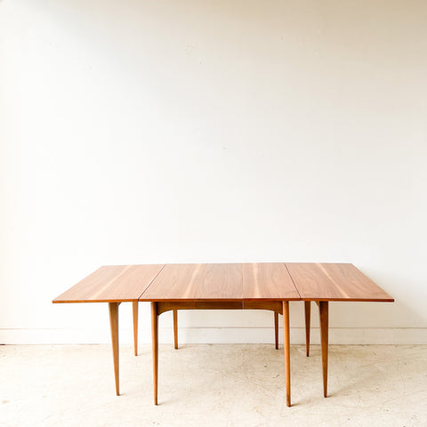 Mid Century Drop Leaf Walnut Dining Table