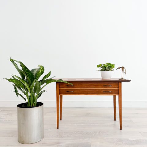 Lane Walnut And Burlwood Sofa Table Atomic Furnishing Design