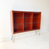 Rosewood Curio with Glass Shelving