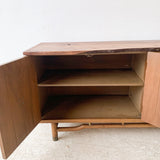 Mid Century Credenza with Live Edge Walnut Top