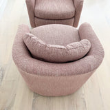 Pair of Mauve Swivel Lounge Chairs