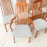 Set of 7 Danish Teak Preben Schou Dining Chairs w/ New Upholstery