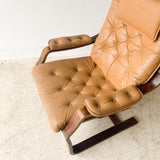 Mid Century Lounge Chair w/ Original Leather