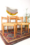 Set of 6 Teak Woven Rope Chairs