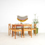 Set of 6 Teak Woven Rope Chairs