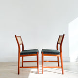 Pair of Skaraborgs Swedish Teak Dining Chairs
