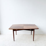 Mid Century Modern American of Martinsville Walnut Dining Table w/ 3 Leaves