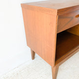 Nightstand with Brass Hammered Drawer Pull