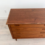 Mid Century Danish Teak & Oak Low Dresser