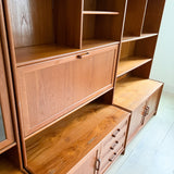 Danish Teak 6 Piece Wall Unit