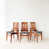 Set of 6 Danish Teak Dining Chairs w/ New Upholstery