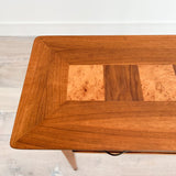 Lane Walnut and Burlwood Sofa Table