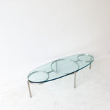 Stainless Steel and Glass Coffee Table