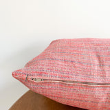 Pink Tweed Stripe Lumbar Pillow