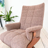 Mid Century Swivel Lounge Chair + Ottoman - New Upholstery