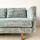Mid Century Sofa w/ New Soft Green Upholstery