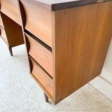 Johnson Carper Desk w/ Sculpted Drawer Fronts & Solid Top