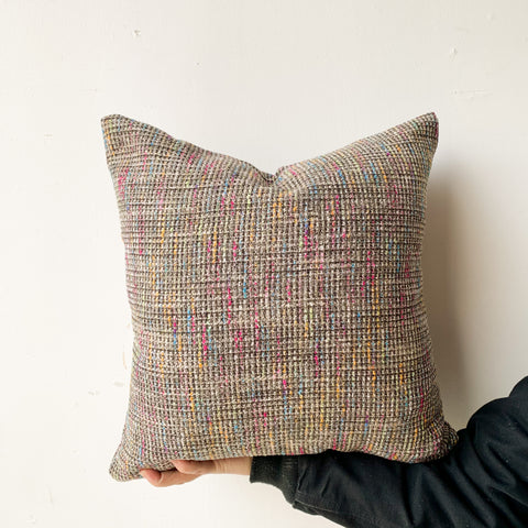 Rainbow Tweed Pillow