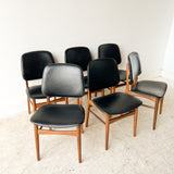 Set of 6 Danish Mid Century Dining Chairs