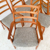 Set of 6 Kai Kristiansen Dining Chairs w/ New Upholstery