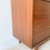 Mid Century Walnut Highboy Dresser by Kent Coffey