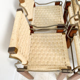 Set of 4 Vintage Woven Dining Chairs