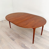 Danish Teak Dining Table w/ 2 Leaves by Arne Vodder