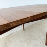 Mid Century Modern American of Martinsville Walnut Dining Table w/ 3 Leaves