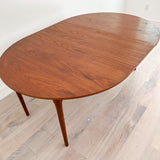 Danish Teak Dining Table w/ 2 Leaves by Arne Vodder