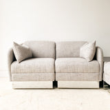 Vintage Modular Sofa with Mirrored Base by Thayer Coggin